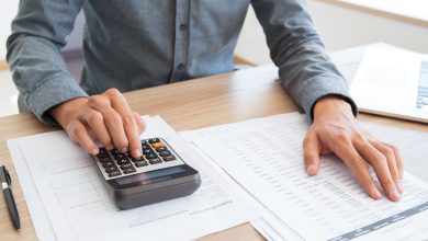 checking workplace table counting man