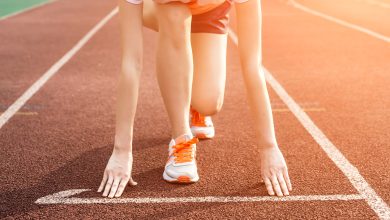 woman ready for run