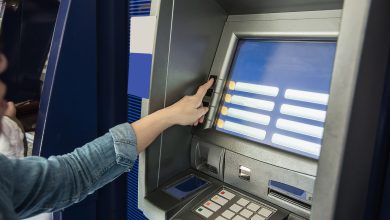 people waiting to get money from automated teller machine people withdrawn money from atm concept